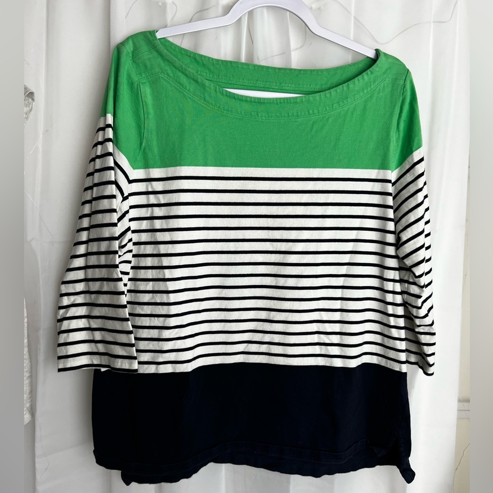 Talbots Women’s long Sleeve Shirt Green Size XL